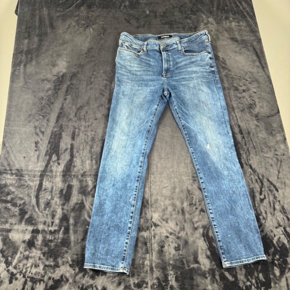 Express Slim Jeans Mens 36x32 Blue Hyper Stretch Denim Pants
